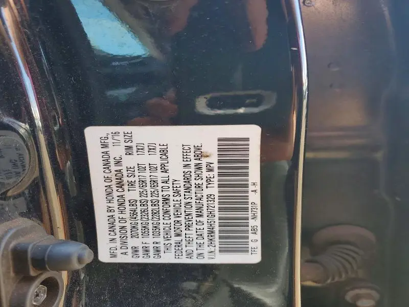 2016 HONDA CR-V EX  
