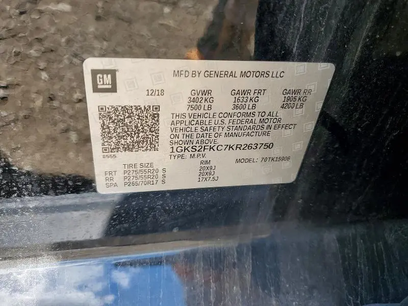 2019 GMC YUKON XL K1500 SLE  