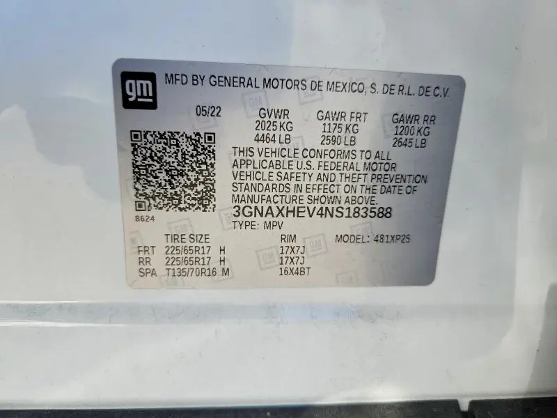 2022 CHEVROLET EQUINOX LS  