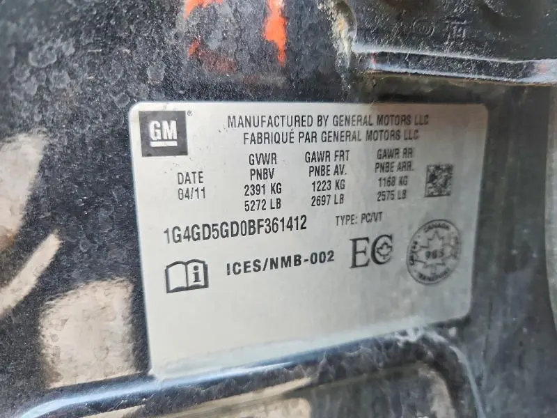 2011 BUICK LACROSSE CXL  