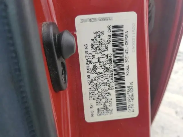 2013 TOYOTA COROLLA BASE  