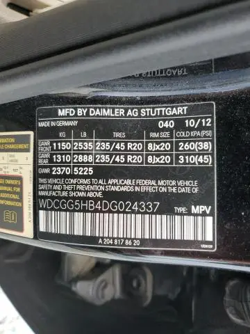 2013 MERCEDES-BENZ GLK 350  