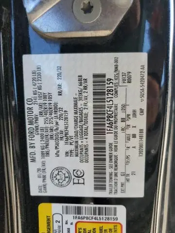 2020 FORD MUSTANG GT