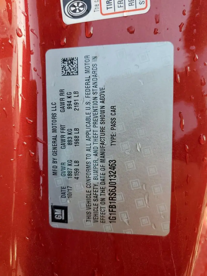 2018 CHEVROLET CAMARO LT  