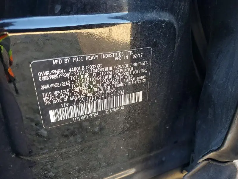 2017 SUBARU FORESTER 2.5I PREMIUM  