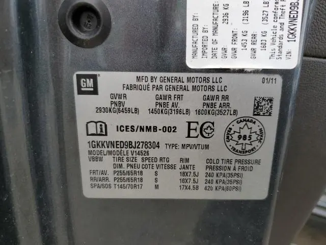 2011 GMC ACADIA SLE