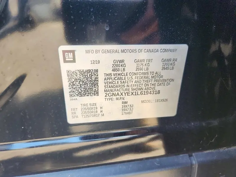 2020 CHEVROLET EQUINOX PREMIER  