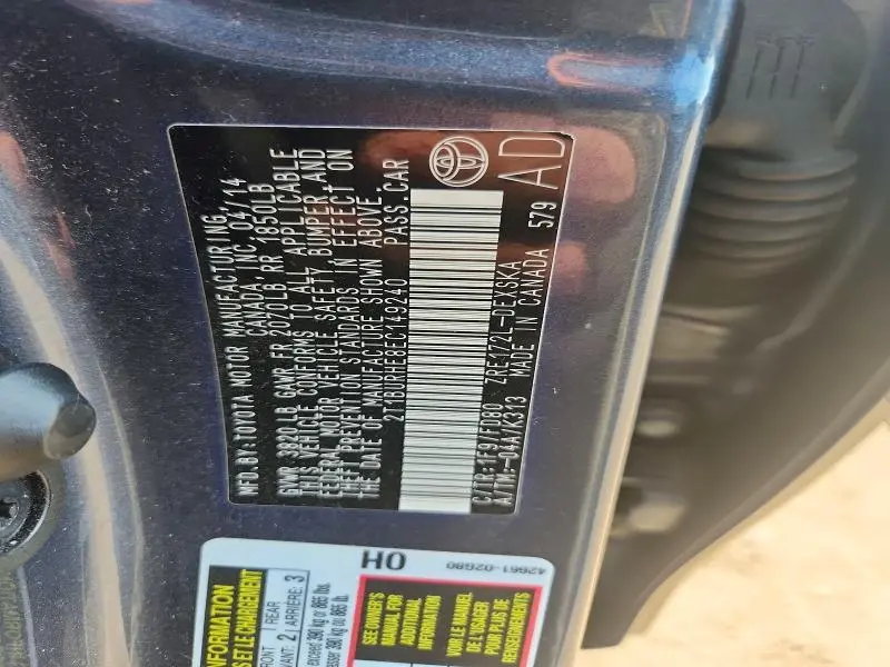 2014 TOYOTA COROLLA S PLUS  