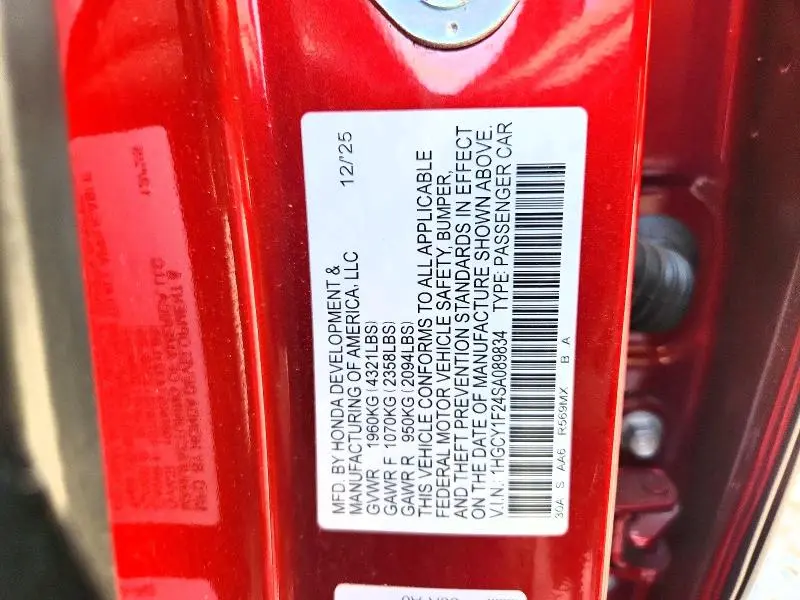 2025 HONDA ACCORD LX  