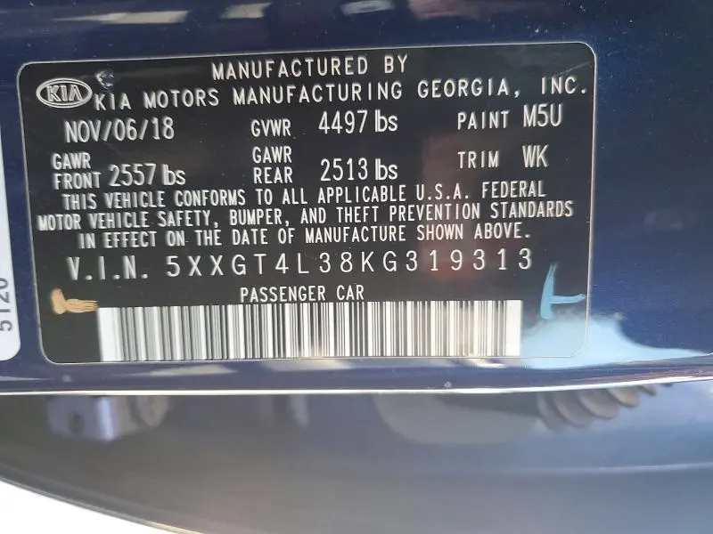 2019 KIA OPTIMA LX  
