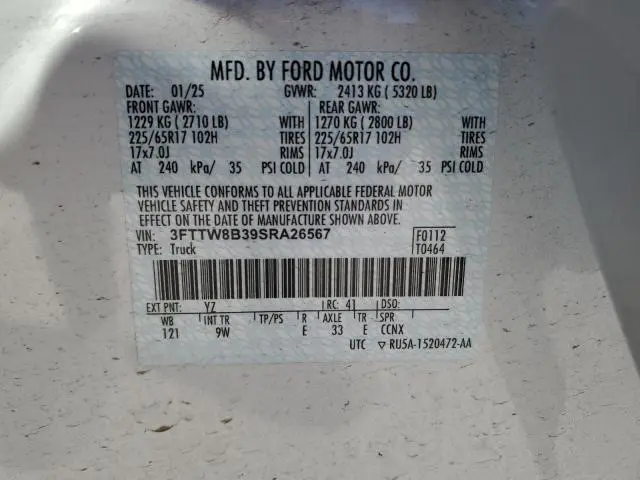 2025 FORD MAVERICK XL  