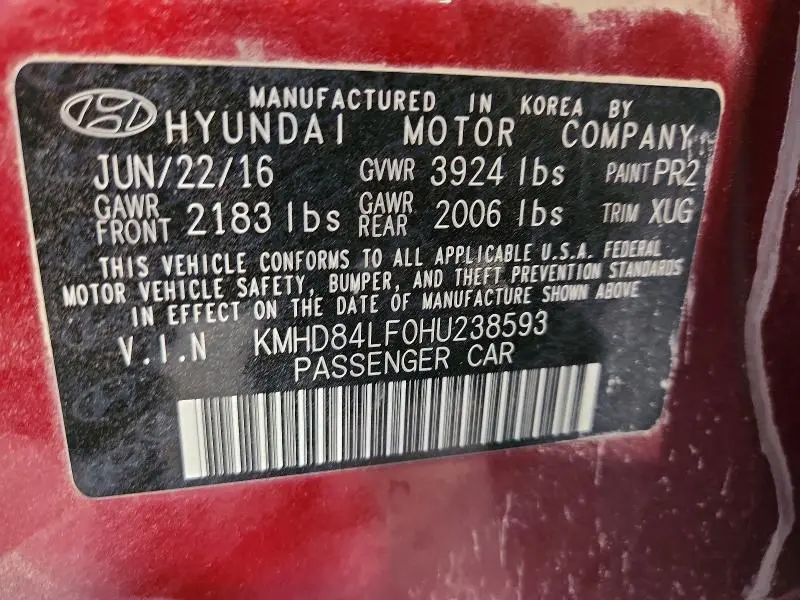 2017 HYUNDAI ELANTRA VALUE EDITION  