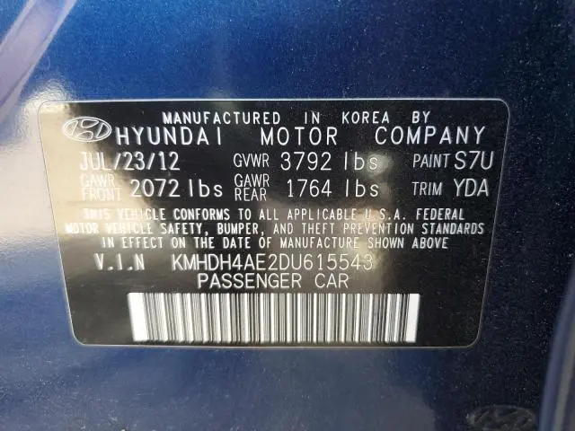 2013 HYUNDAI ELANTRA GLS  