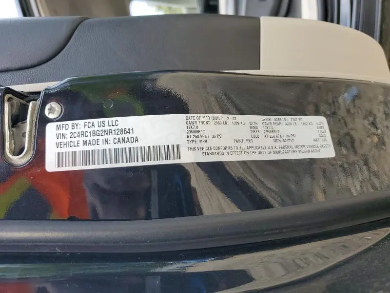 2022 CHRYSLER PACIFICA TOURING L  