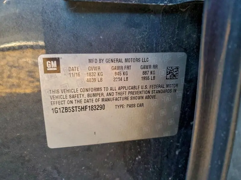 2017 CHEVROLET MALIBU LS  