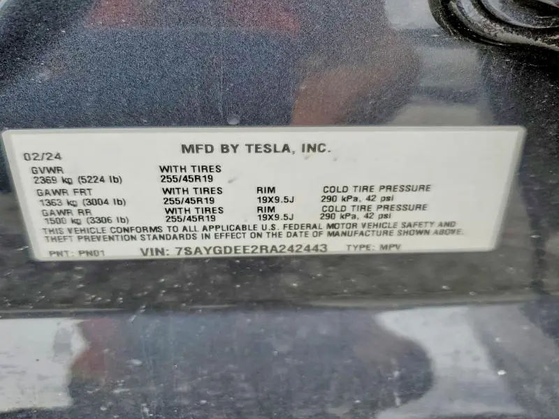 2024 TESLA MODEL Y   