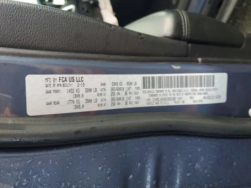 2019 DODGE DURANGO SXT  