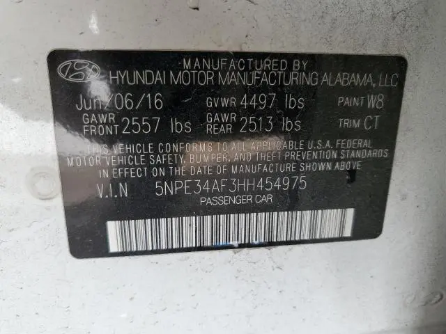 2017 HYUNDAI SONATA SPORT  