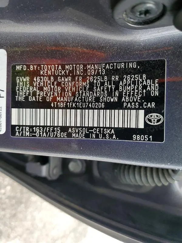 2014 TOYOTA CAMRY SE  