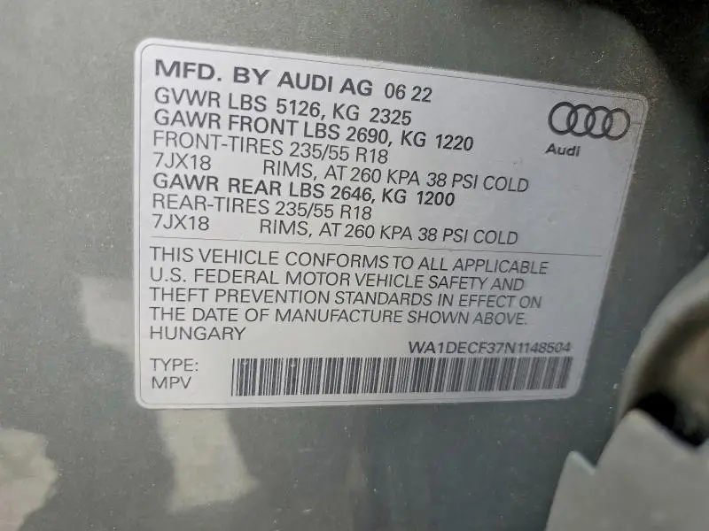 2022 AUDI Q3 PREMIUM S LINE 45  