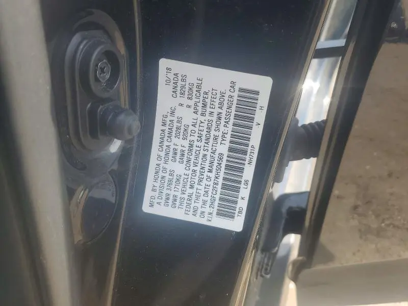2019 HONDA CIVIC SPORT  