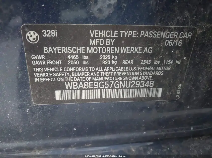 2016 BMW 328I  