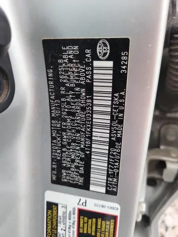 2014 TOYOTA CAMRY SE  