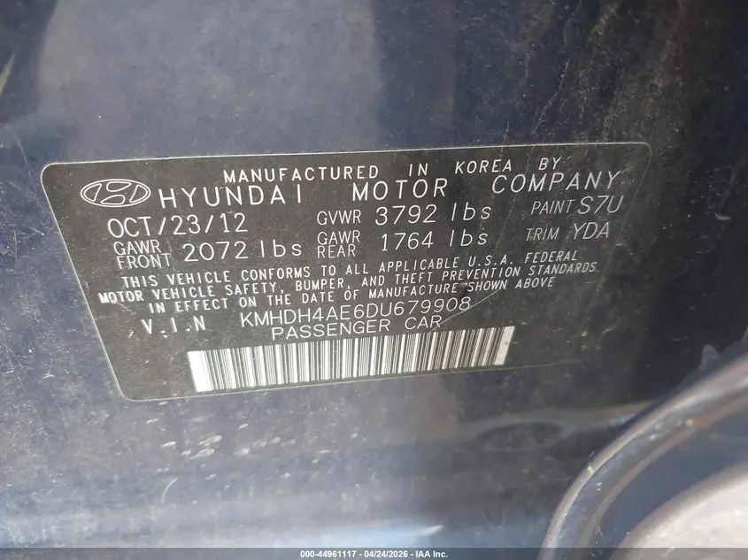 2013 HYUNDAI ELANTRA GLS