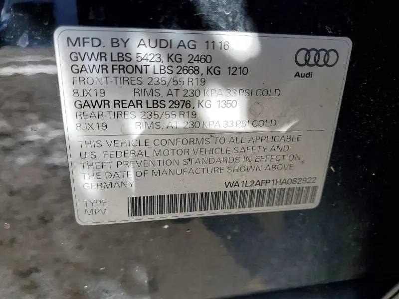 2017 AUDI Q5 PREMIUM PLUS  