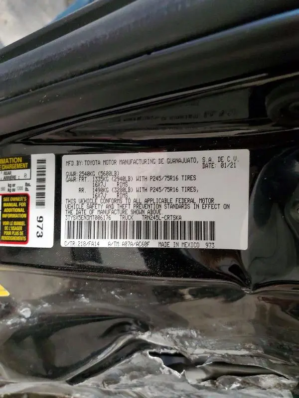 2021 TOYOTA TACOMA ACCESS CAB  