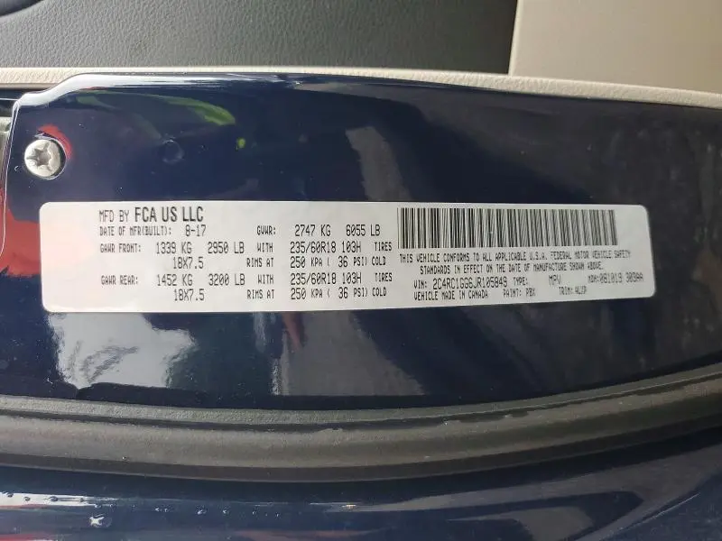 2018 CHRYSLER PACIFICA LIMITED  