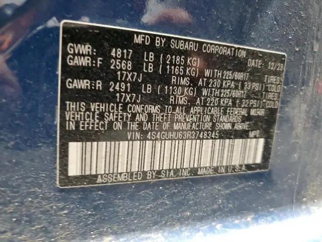 2024 SUBARU CROSSTREK WILDERNESS
