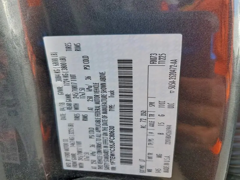 2018 FORD F150 SUPERCREW  