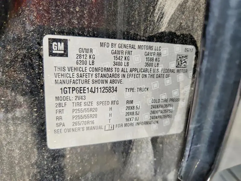 2018 GMC CANYON DENALI 4WD 2.8L 4C TDSL