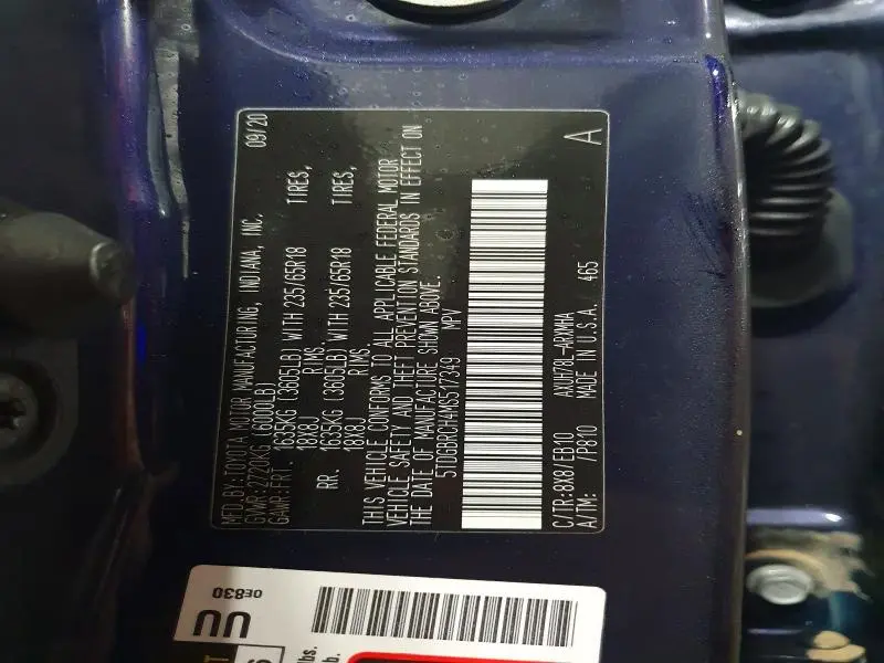 2021 TOYOTA HIGHLANDER HYBRID XLE  