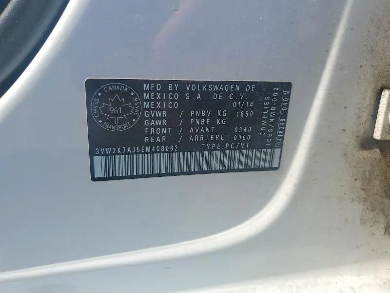 2014 VOLKSWAGEN JETTA BASE  
