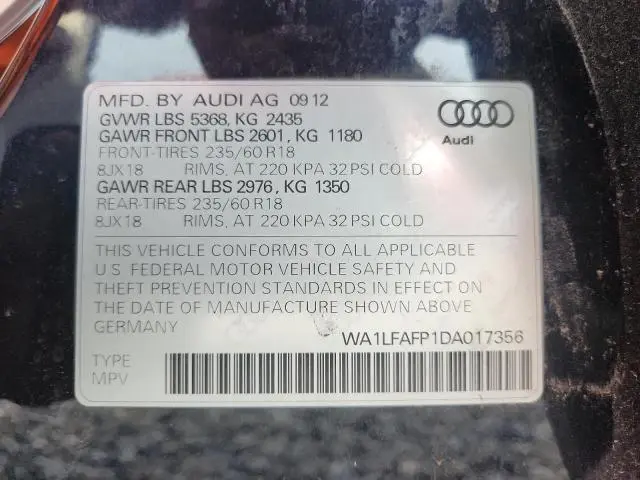 2013 AUDI Q5 PREMIUM PLUS  