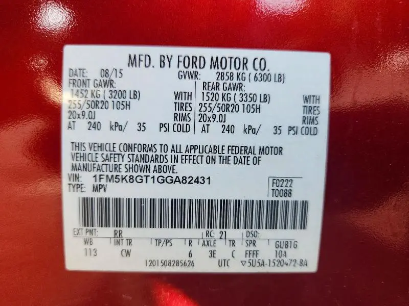 2016 FORD EXPLORER SPORT  