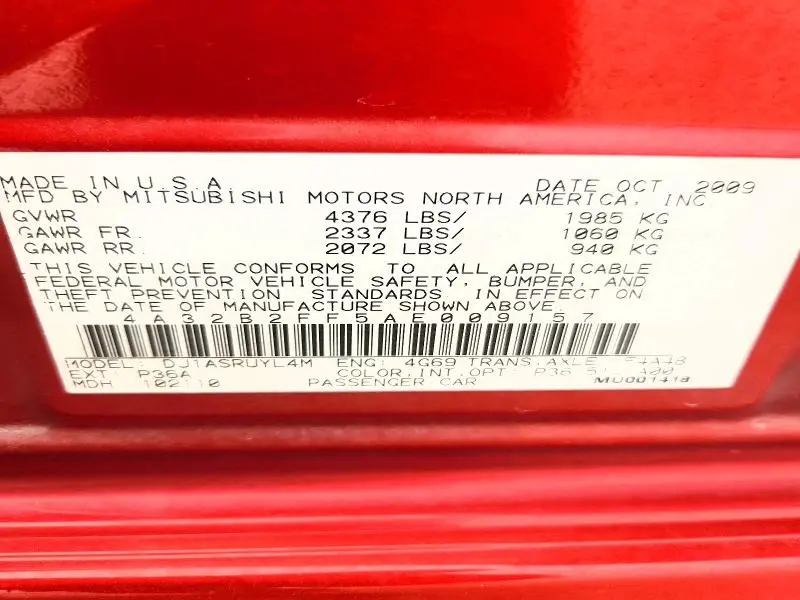 2010 MITSUBISHI GALANT FE  