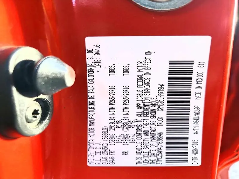 2016 TOYOTA TACOMA DOUBLE CAB  