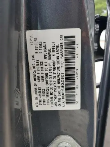 2012 HONDA ACCORD LX  