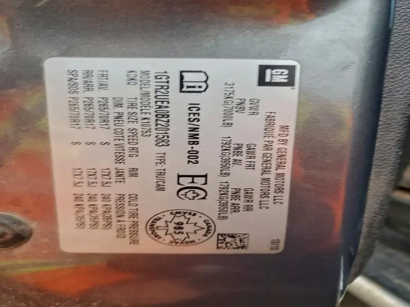 2011 GMC SIERRA K1500 SL  