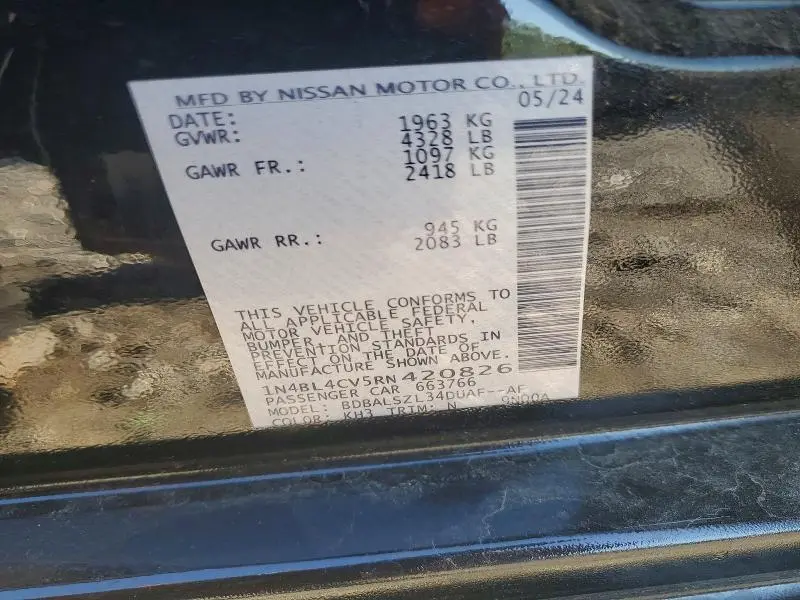 2024 NISSAN ALTIMA 2.5 SR  