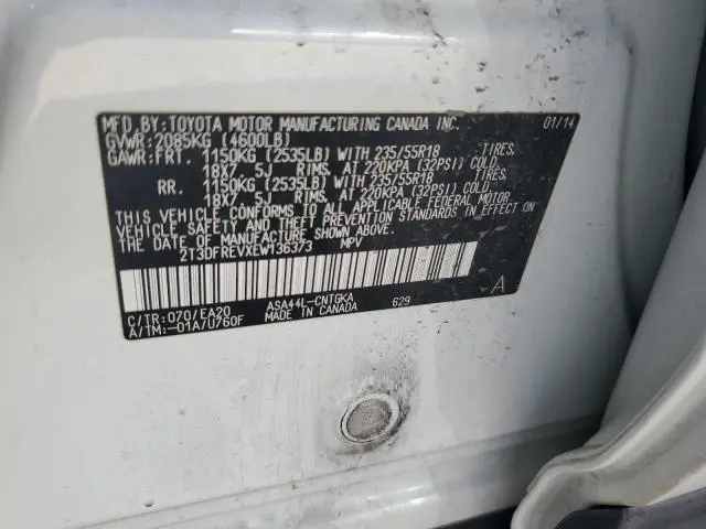 2014 TOYOTA RAV4 LIMITED  