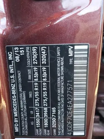 2014 MERCEDES-BENZ GL 450 4MATIC  