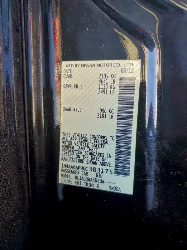 2016 NISSAN MAXIMA 3.5S  