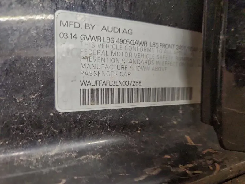 2014 AUDI A4 PREMIUM PLUS  