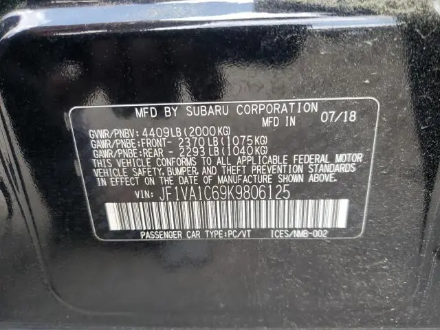 2019 SUBARU WRX PREMIUM  