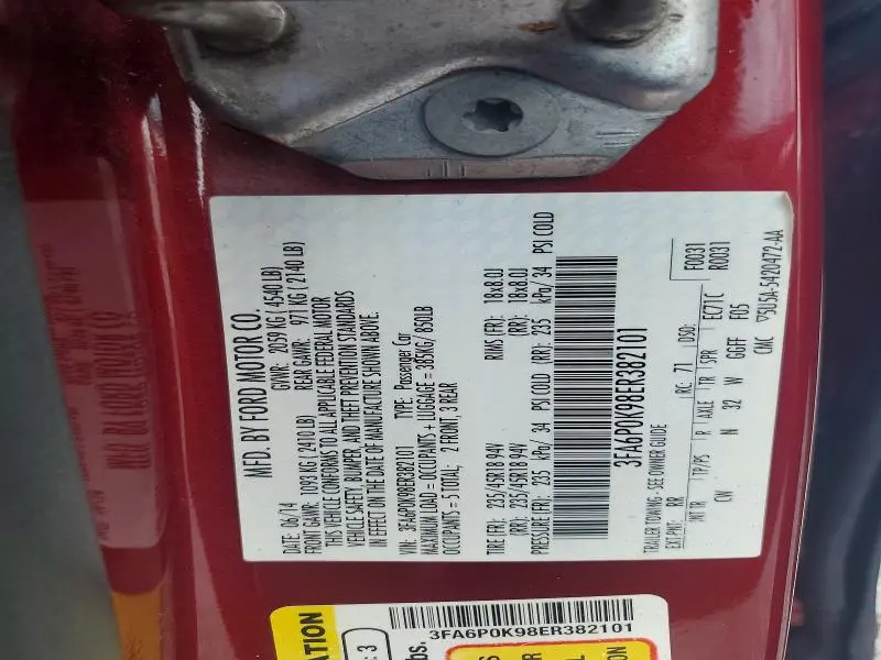 2014 FORD FUSION TITANIUM  