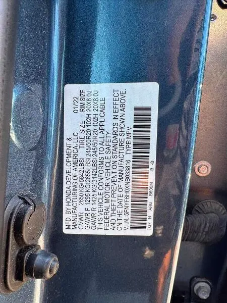 2022 HONDA PILOT ELITE  